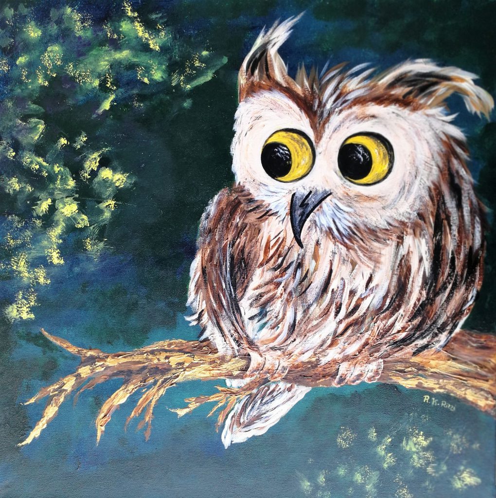 Eule, Acryl, Romy Rizzi, Krumpendorf, Pritschitz